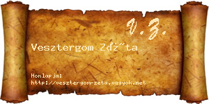 Vesztergom Zéta névjegykártya